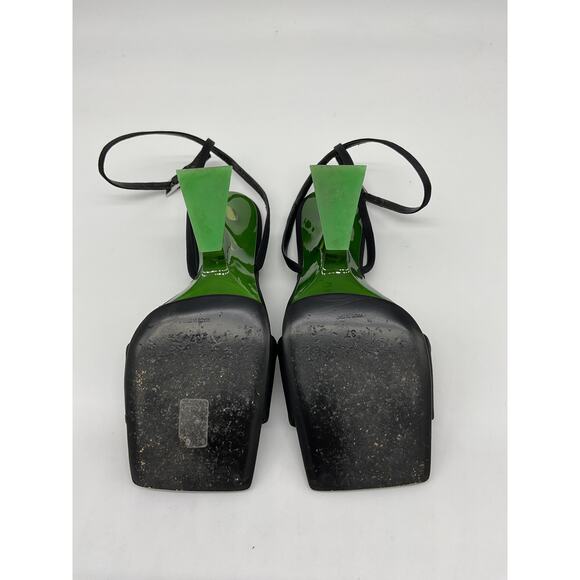 The Attico 'Cheope' Black Leather 105 Sandal Size 7 - Picture 5 of 5